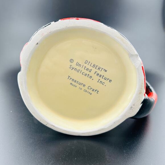 Vintage Dilbert Sculpted Ceramic Mug Treasure Craft 3D Coffee Cup Collectible - Picture 6 of 6